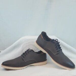 Dr. Scholl's Men's Sync Oxford Sz 12M Dark Brown Faux Leather VGC